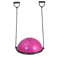 23" Yoga Half Ball Exercise Trainer Fitness Balance Strength Gym W/ Pump 440lbs Pink - Pink