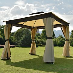 Gazebo Canopy Soft Top Outdoor Patio Gazebo Tent Garden Canopy For Your Yard, Patio, Garden, Outdoor Or Party - Khaki