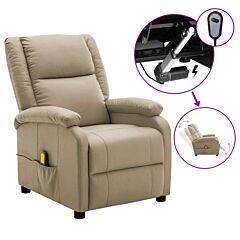 Electric Massage Recliner Cappuccino Faux Leather - Brown