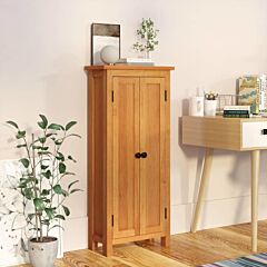 Storage Cabinet 19.7"x8.7"x43.3" Solid Oak Wood - Brown