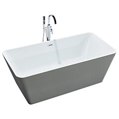 67 X 31.5 X 23.25 Inch 100% Acrylic Freestanding Bathtub Contemporary Soaking Tub With Brushed Nickel Overflow And Drain Kf-766bc  (promotional Period: 12/9-12/25 Pst) - White