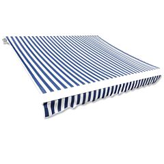 Awning Top Canvas Blue & White 13'x9' 10" (frame Not Included) - Blue