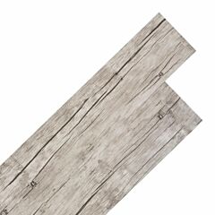 Self-adhesive Pvc Flooring Planks 54 Ft² 0.08" Oak Washed - Grey