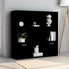 Book Cabinet Black 38.5"x11.8"x38.5" Chipboard - Black