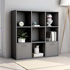 Book Cabinet Gray 38.5"x11.8"x38.5" Chipboard - Grey