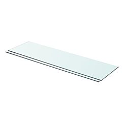Shelves 2 Pcs Panel Glass Clear 27.6"x7.9" - Transparent