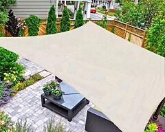6' X 10' Rectangular Sun Shade Sail Uv Block Canopy For Outdoor,sand - Cream