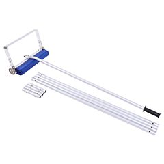 Oshion Aluminum Frame Cloth Head Roof Snow Remover 1.2m 5 Sections 20feet - As Pic