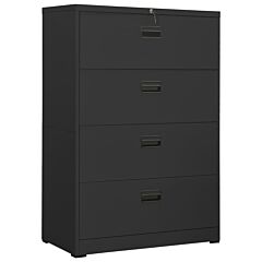 Filing Cabinet Anthracite 35.4"x18.1"x52.8" Steel - Anthracite