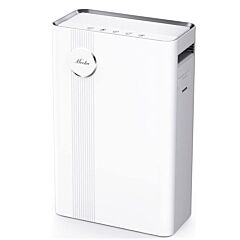 Mooka Air Purifiers Home For Large Rooms True Hepa Air Filter, Activated Carbon, 23db High Cadr Air Cleaner For 1076 Sq. Ft. Kj203f-142, White - White