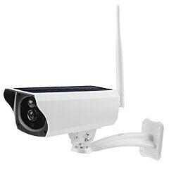 1080p Solar Powered Wifi Ip Camera Two-way Intercom Security Surveillance Camera - White