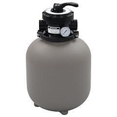 Pool Sand Filter With 4 Position Valve Gray 1.4" - Grey