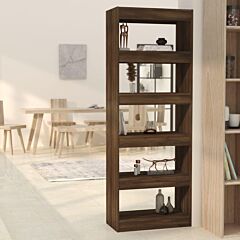 Book Cabinet/room Divider Brown Oak 23.6"x11.8"x65.4" Chipboard - Brown