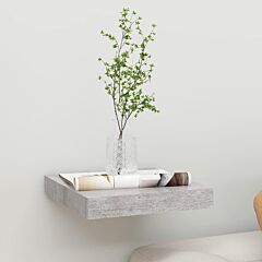 Floating Wall Shelf Concrete Gray 9.1"x9.3"x1.5" Mdf - Grey