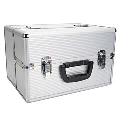 Portable Aluminum Makeup Storage Box With Keys White - White