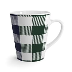 Grid Stripes Style Latte Mug - 12oz