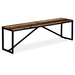 Bench Solid Reclaimed Wood 63"x13.8"x17.7" - Multicolour