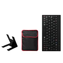 Tablet Pc Sleeve Bag Case Stand For Tablet Under 10in With Usb Mini Keyboard Two Layer Pockets - Black