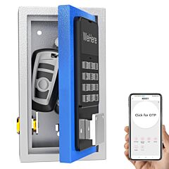 Wehere Wireless Smart Key Lock Box With App, Electronic Lock Box For House Wall Mount, Use Bluetooth/one-time Password/fixed Code Unlock,app Remote Authorization Ideal For Vacation Rental - 1  Pcs