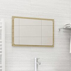 Bathroom Mirror Sonoma Oak 23.6"x0.6"x14.6" Chipboard - Brown