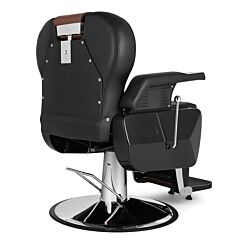 Pvc Leather Case Abs Armrest Shell 300lbs Load-bearing Disc With Footrest Can Be Put Down Barber Chair Black Brown - Black Brown