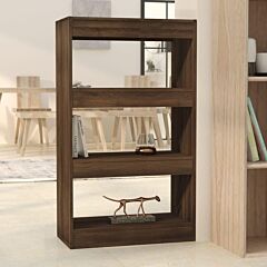 Book Cabinet/room Divider Brown Oak 23.6"x11.8"x40.6" Chipboard - Brown