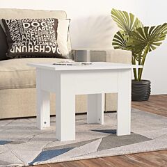 Coffee Table White 21.7"x21.7"x16.5" Chipboard - White