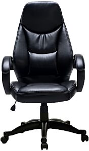 Dr Office Chair, Home Office Chair Ergonomic Adjustable Pu Leather Executive Computer Chair Swivel Task Desk Chair High Back Desk Chair With Lumbar Support - Black