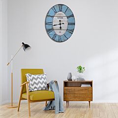 Vintage Worn  Wall Decorative Rustic Clock Xh - A Vintage Worn Blue & A Vintage Worn White