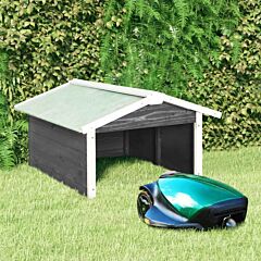 Robotic Lawn Mower Garage 28.3"x34.3"x19.7" Gray And White Firwood - Grey