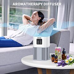Vewior 2 In 1 Air Purifier With H13 Filters For Home Allergies Pets Hair Odor Eliminators, Aromatherapy Diffuser And Auto Mode, Quiet Air Cleaner For Office, Home, Bedroom - As Pic