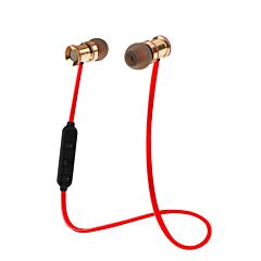 Sport Headsets Wireless V4.1 In-ear Stereo Headphones Sweat-proof Running Earphones - Red