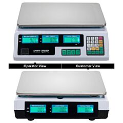Acs-30 40kg/5g Digital Price Computing Scale For Vegetable Us Plug Silver & White - Silver & White
