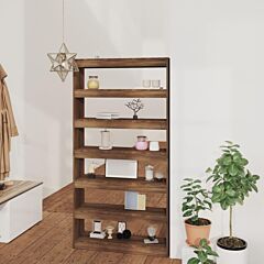 Book Cabinet/room Divider Brown Oak 39.4"x11.8"x78" Engineered Wood - Brown