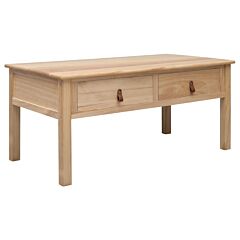 Coffee Table Natural 39.4"x19.7"x17.7" Wood - Brown