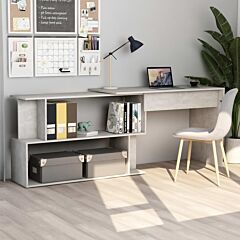 Corner Desk Concrete Gray 47.2"x19.7"x29.9" Chipboard - Grey