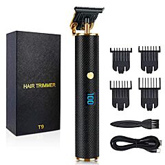 (do Not Sell On Amazon) Men Hair Clippers, Professional Outliner Hair Trimmer Cordless, Mens Beard Trimmer, Wireless Hair Cutting Kit For Barbers, Usb Rechargeable, Black And Gold--ys - As Picture