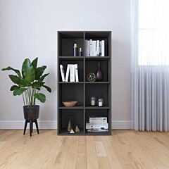 Book Cabinet/sideboard Gray 26"x11.8"x51.2" Chipboard - Grey