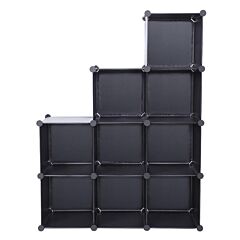 Cube Storage 9-cube Closet Organizer Storage Shelves Cubes Organizer Diy Closet Cabinet Black Yf - Black