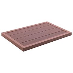 Floor Element For Solar Shower Brown 39.8"x24.8"x2.2" Wpc - Brown