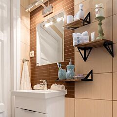 Floating Shelves Wall Mounted, Rustic Wood Wall Shelves Set Of 3 For Bedroom, Bathroom, Living Room, Kitchen - Black