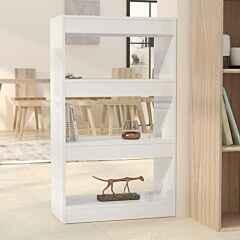 Book Cabinet/room Divider High Gloss White 23.6"x11.8"x40.6" Chipboard - White