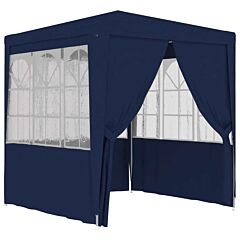 Professional Party Tent With Side Walls 6.6'x6.6' Blue 90 G/m2 - Blue