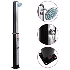 Outdoor Solar Shower With Shower Head And Faucet 10.6 Gal - Black