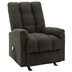Massage Reclining Chair Taupe Fabric - Taupe