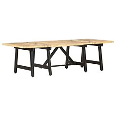 Extendable Coffee Table 63"x27.6"x17.7" Solid Mango Wood - Brown