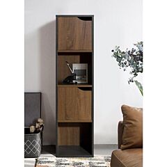 Storage Cabinet Cube Bookcase Bookshelf, Brown - As Picture