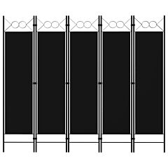 5-panel Room Divider Black 78.7"x70.9" - Black