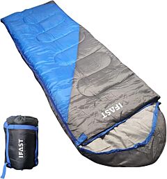3 Season Portable Waterproof Camping Gear Equipment Indoor Outdoor Backpacking Sleeping Bag - Blue