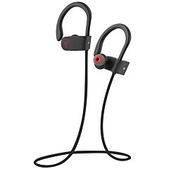 Wireless Headset Ipx7 Waterproof Sport Headphones In-ear Wireless4.1 Stereo Earphone Noise Canceling Neck Earbuds - Black